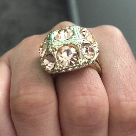 Express Gold and Pink Bling Ring - Picture 4 of 7